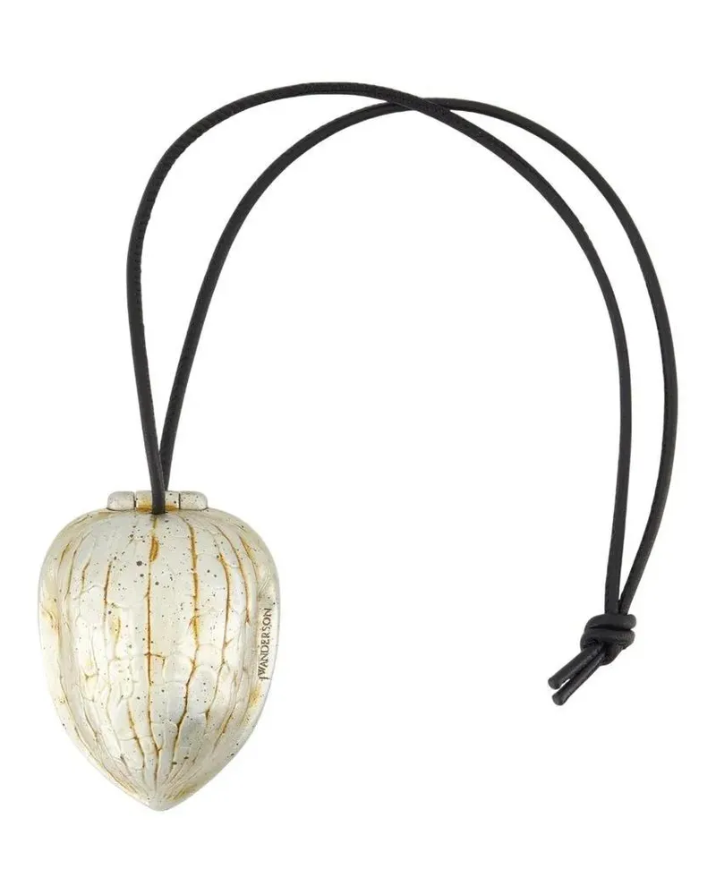 J.W.Anderson Schlüssel- & Taschenanhänger Walnut-Shaped Keyring With Textured Surface And Go white Weiß