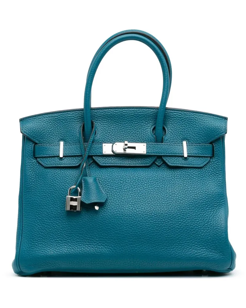 Hermès Crossbody Bags Togo Birkin Retourne 30 blau Blau