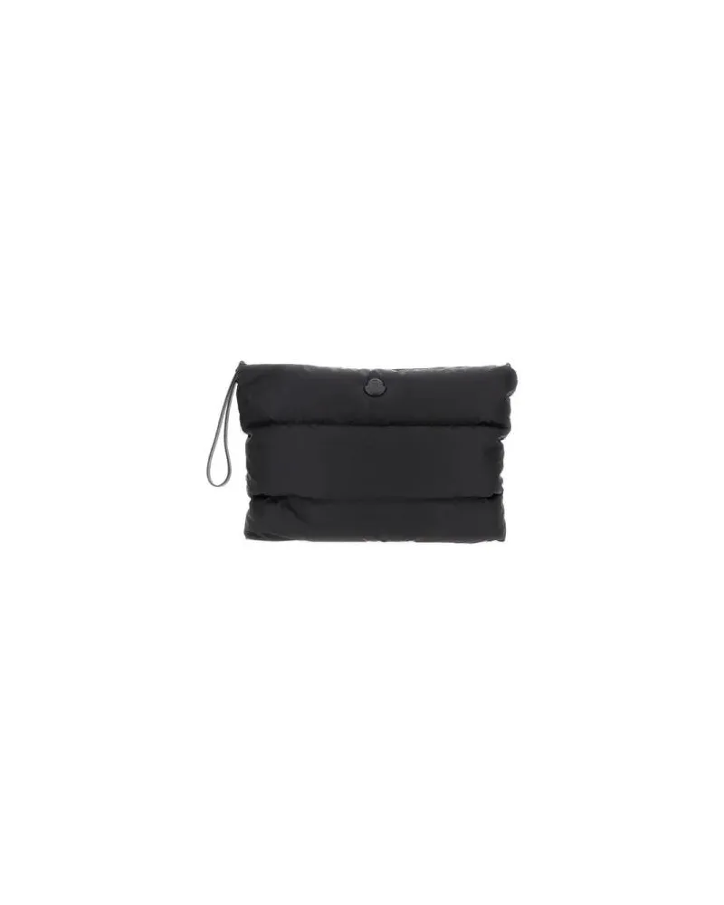 Moncler Crossbody Bags Quilted Black Laptop Case schwarz Schwarz
