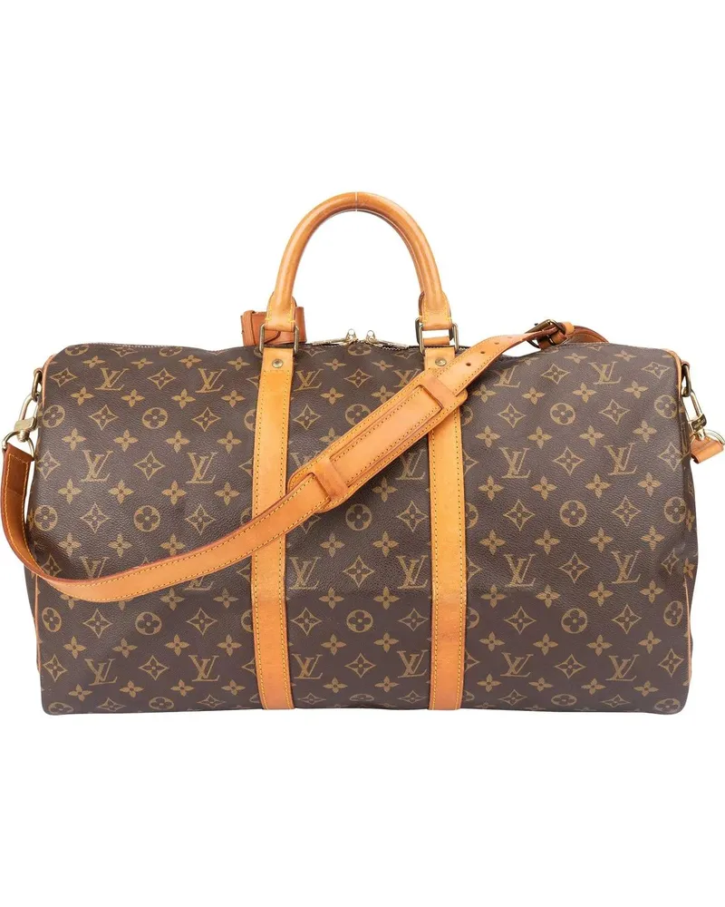 Louis Vuitton Crossbody Bags  Canvas Monogram Keepall 50 Bandoulie braun Braun