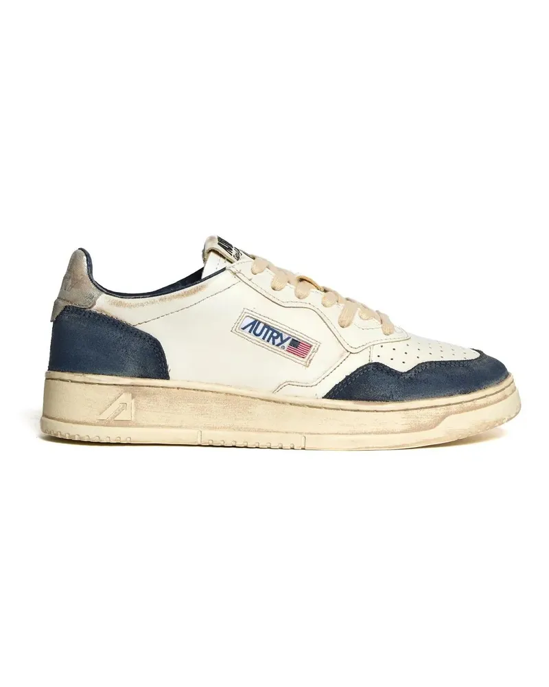 AUTRY Low-Top Sneaker Leather And Suede Sneakers With Padded Collar blau Blau