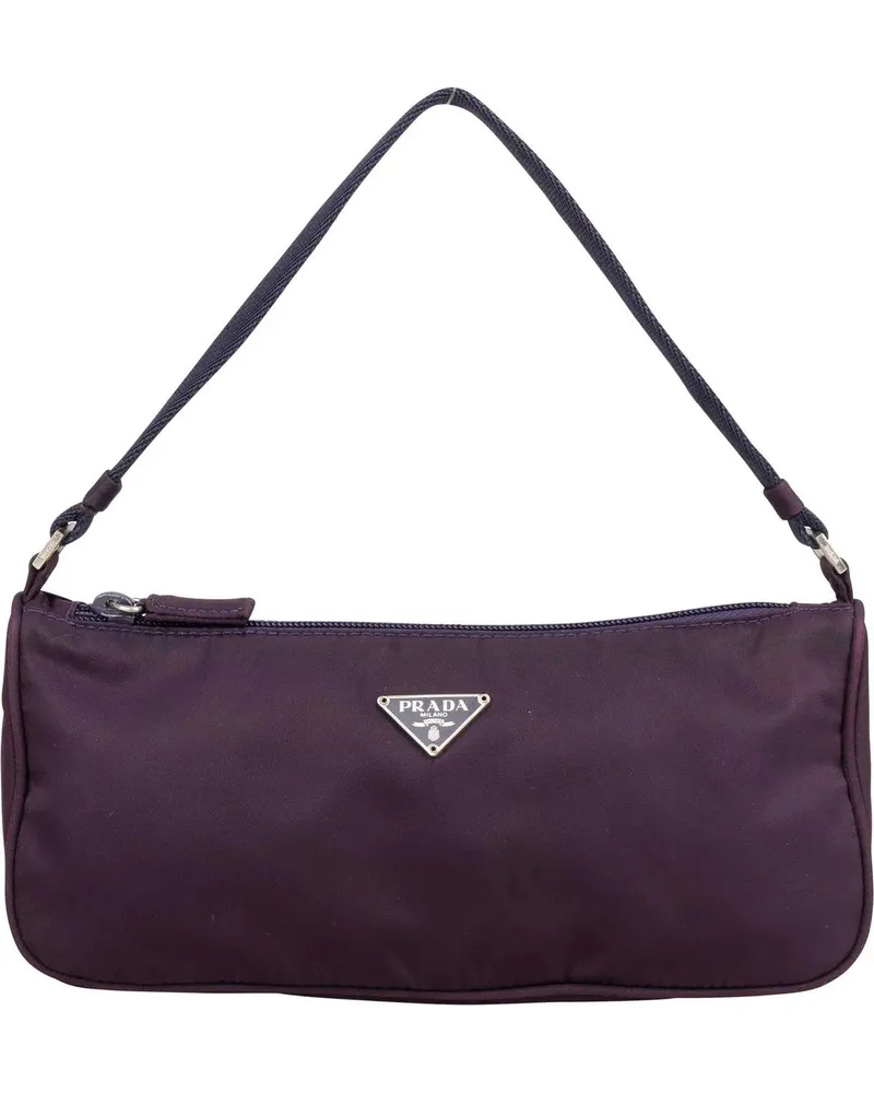 Prada Crossbody Bags  Purple Nylon Triangle Handbag orange Orange