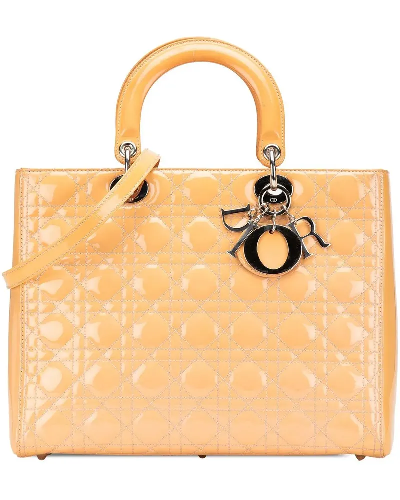 Dior Hobo Bags 2012 Large Patent Cannage Lady Dior braun Braun