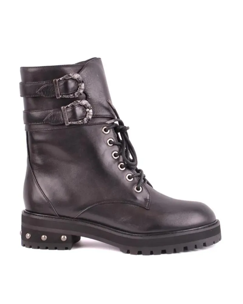 Pinko Stiefel Ankle Boots With Lace-Up Front grau Grau