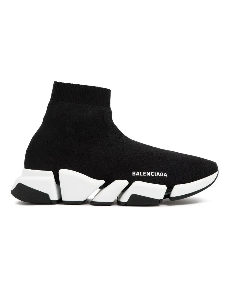 Balenciaga Low-Top Sneaker Black Technical 3D Recycled Knit Speed 2.0 Sneaker schwarz Schwarz