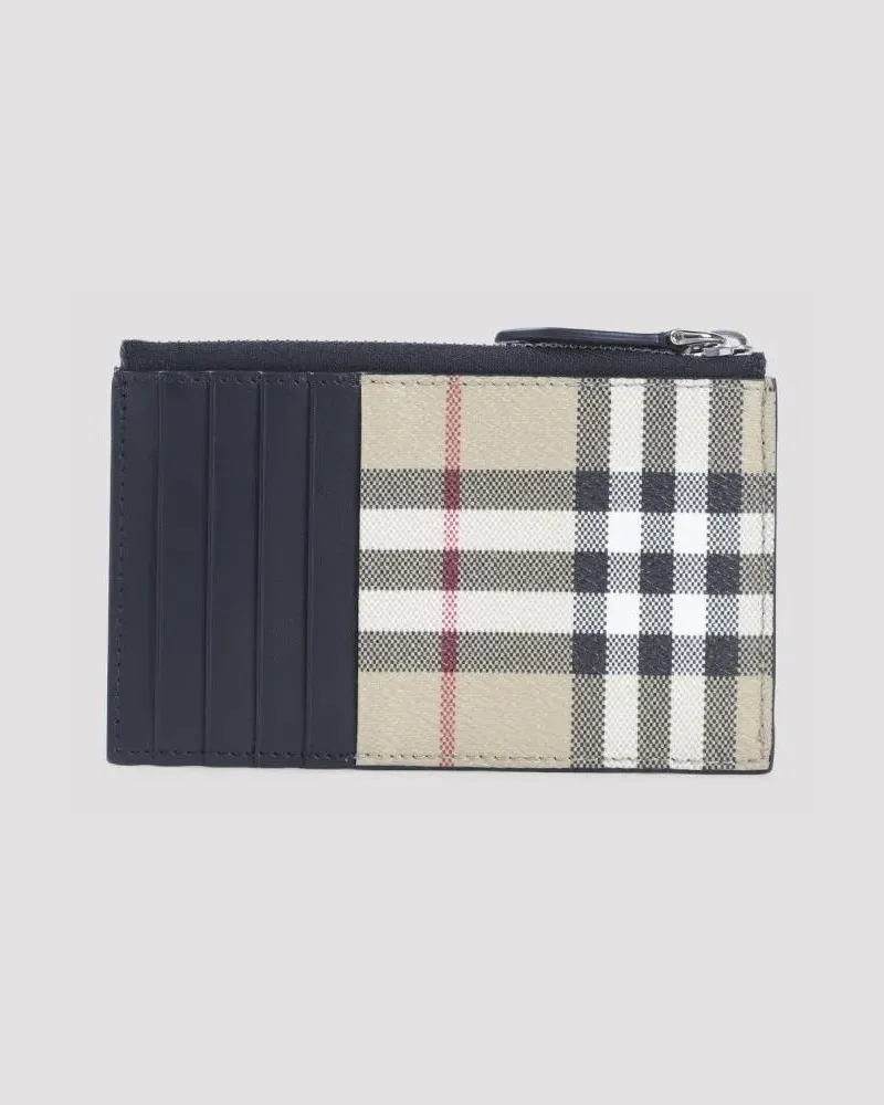 Burberry Portemonnaies Compact Calf Leather Wallet grau Grau