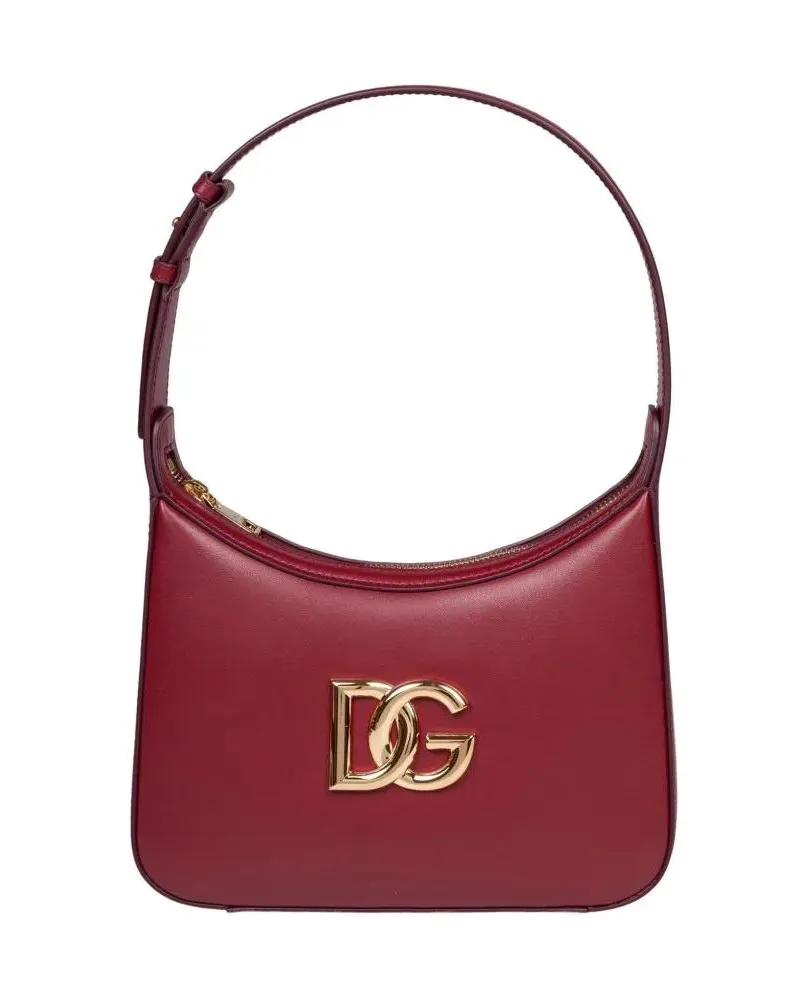 Dolce & Gabbana Hobo Bags 3.5 Shoulder Bag In Leather rot Rot