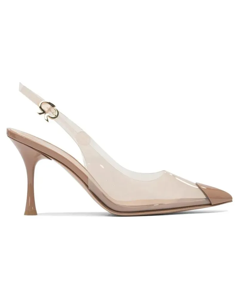 Gianvito Rossi Hohe Schuhe Transparent Slingback Heeled Shoes beige Beige
