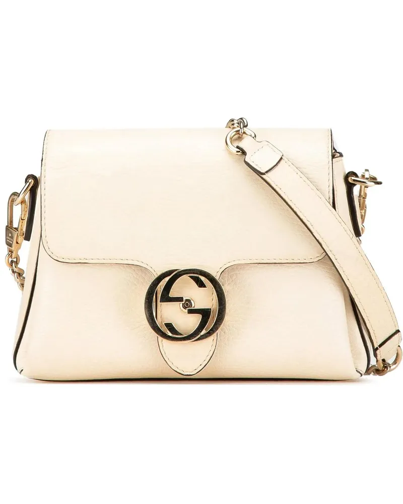 Gucci Hobo Bags 2016-2024 Small Dollar Calfskin Interlocking G Cro weiß Weiß