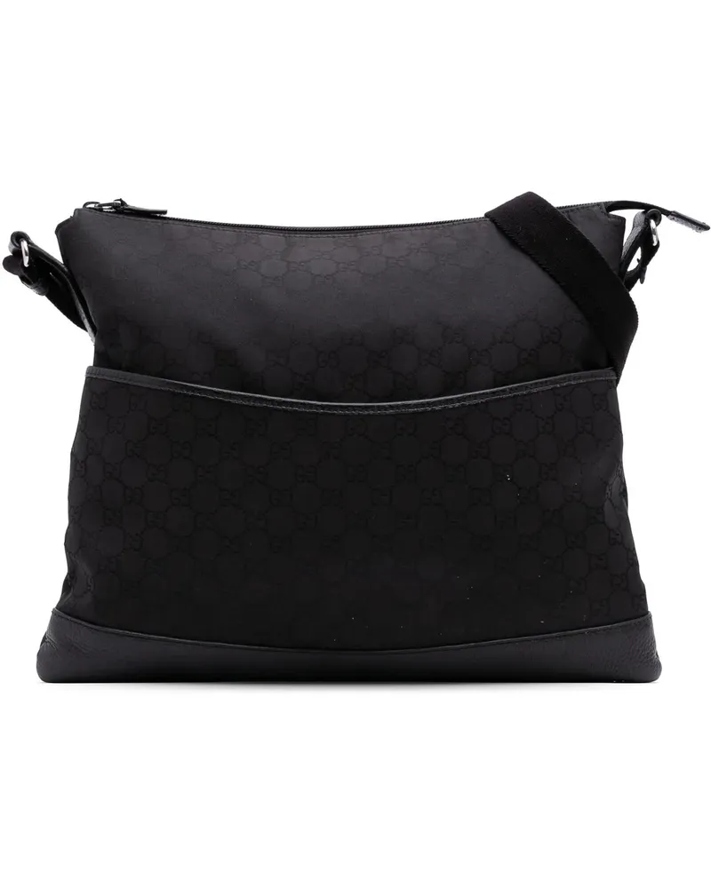 Gucci Hobo Bags GG Canvas Crossbody schwarz Schwarz