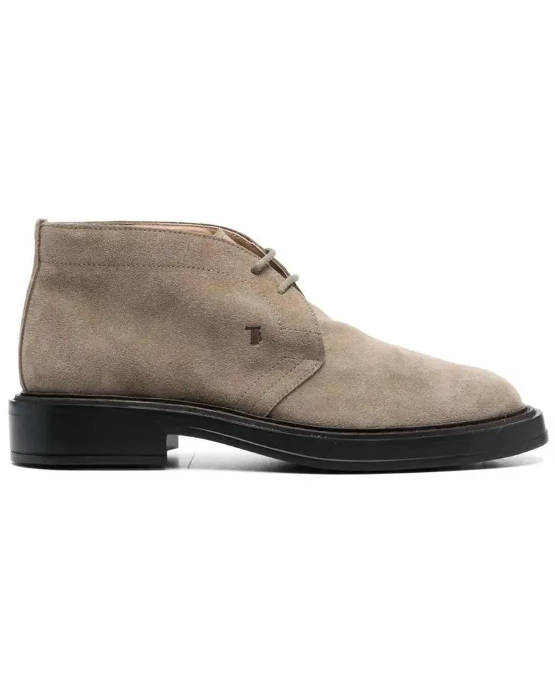 TOD'S Suede Lace-Up Shoes beige Beige