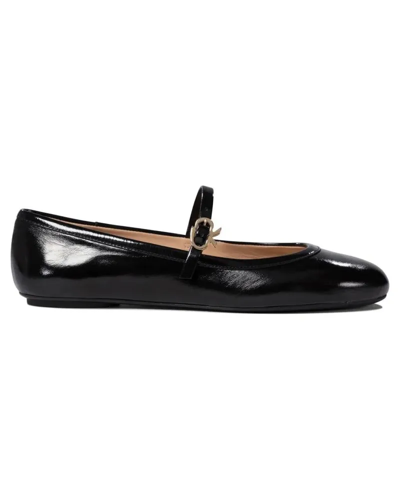 Gianvito Rossi Black Leather Ballerinas schwarz Schwarz