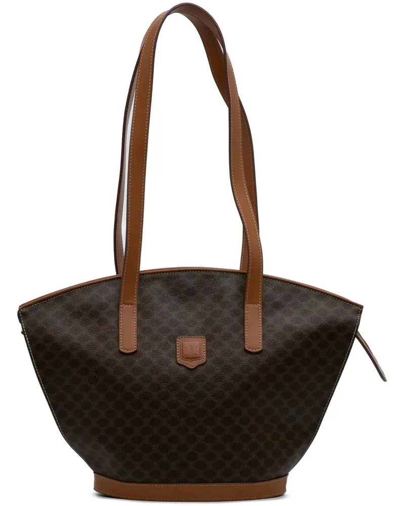 Celine Hobo Bags Macadam Coated Canvas Shoulder Bag braun Braun