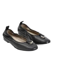 Giorgio Armani Loafers & Ballerinas Black Lamb Leather Ballerina Schwarz