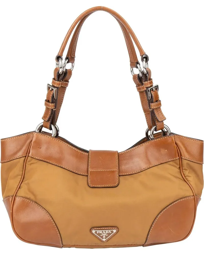 Prada Crossbody Bags  Brown Nylon Triangle Handbag braun Braun