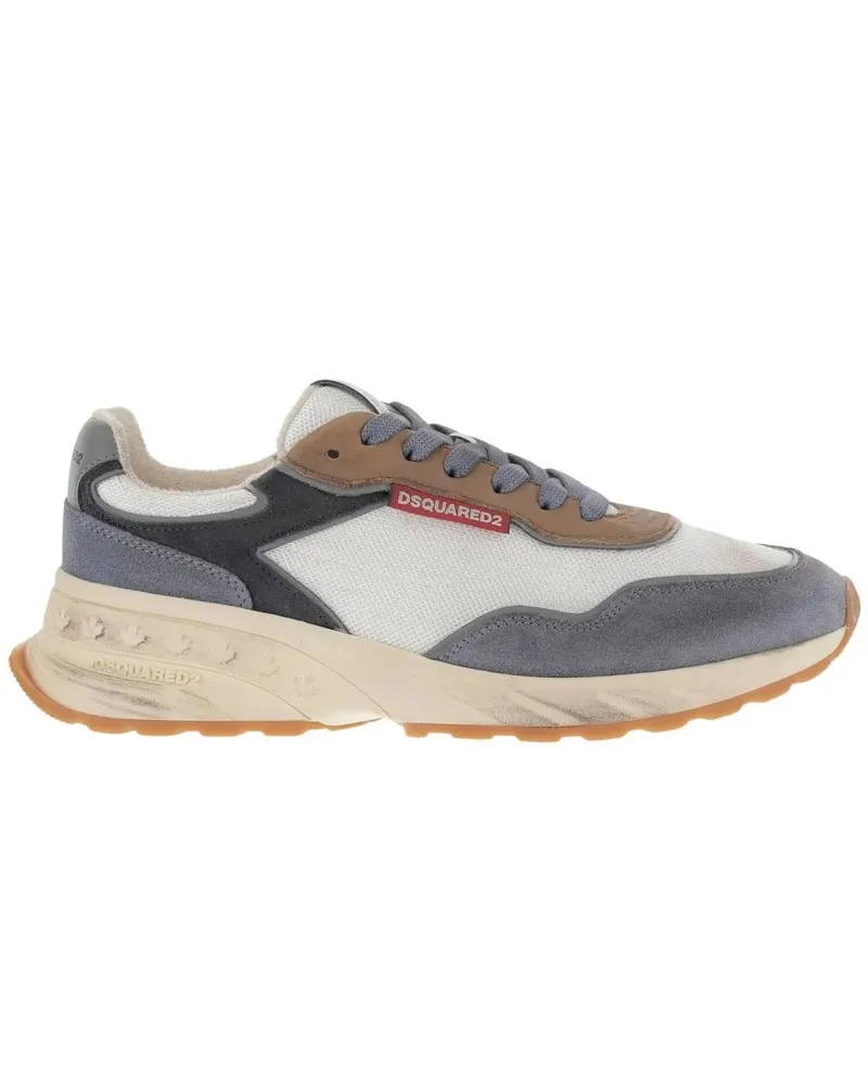 Dsquared2 Low-Top Sneaker Mesh And Leather Sprinter Sneakers With Logo beige Beige