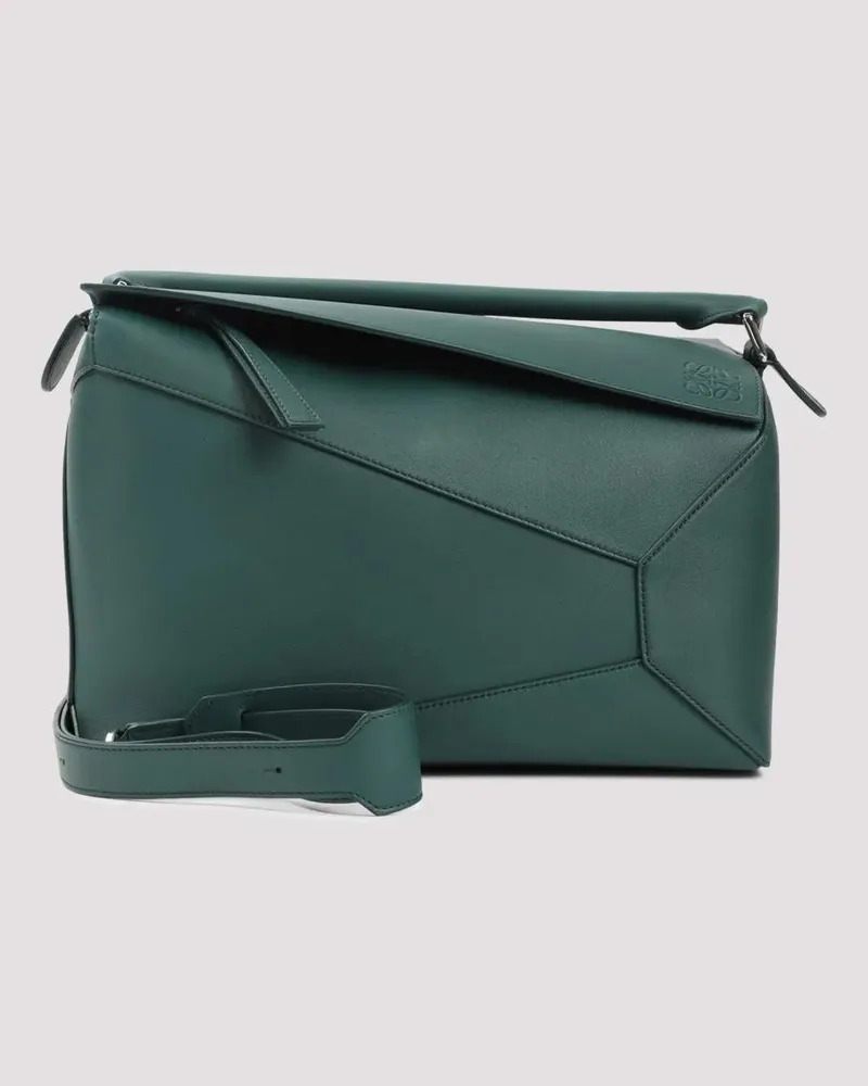 Loewe Hobo Bags Puzzle Edge New Large Evergreen Calfskin Shoulder grün Grün