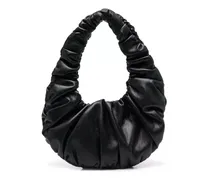Umhängetaschen Anja' Black Baguette Mini Bag With Hobo Handle In