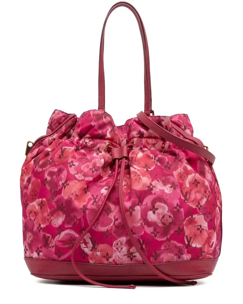 Louis Vuitton Hobo Bags Limited Edition Monogram Nylon Ikat Noefull MM rosa Gold