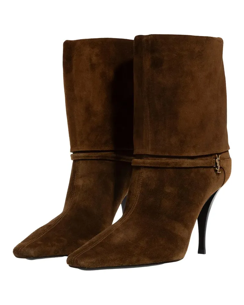 Saint Laurent Stiefeletten Niki Suede Ankle Boots braun Braun