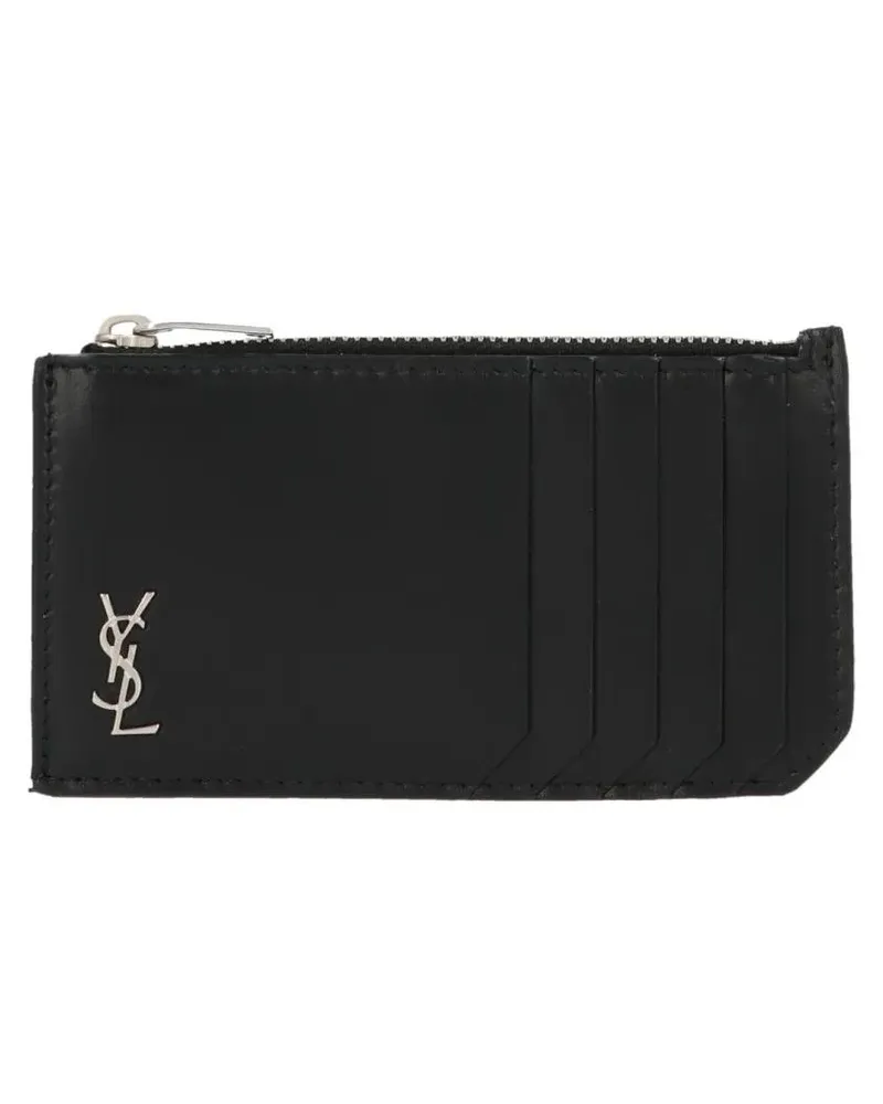 Saint Laurent Portemonnaies 'Tiny Monogram' Cardholder schwarz Schwarz