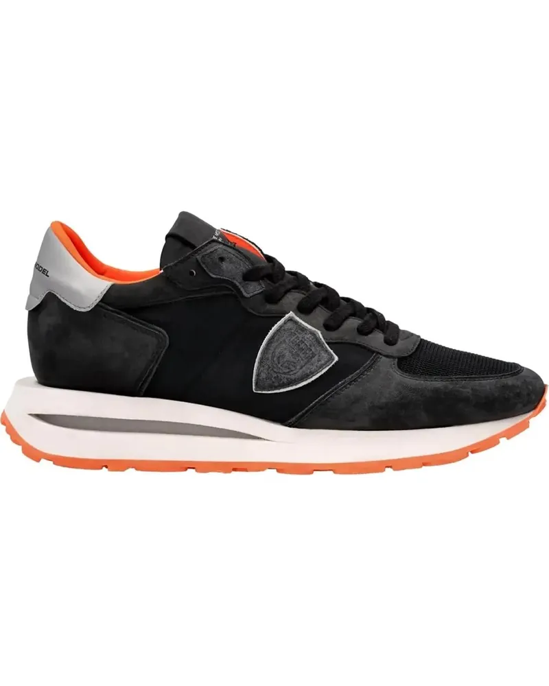 Philippe Model Low-Top Sneaker Tropez Haute Neon Noir Orange schwarz Schwarz