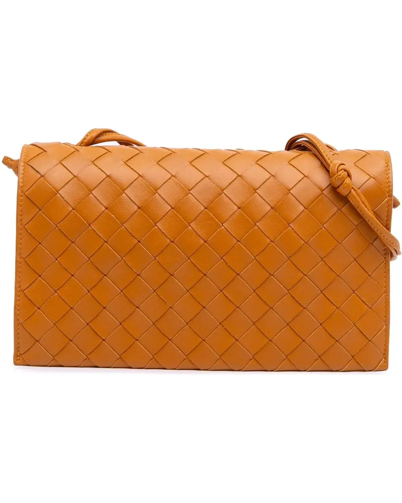 Bottega Veneta Hobo Bags Nappa Intrecciato Trio Pouch On Strap braun Braun