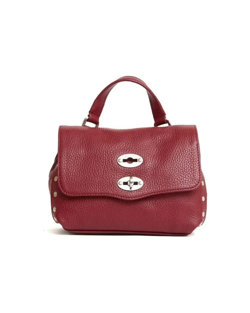 Zanellato Hobo Bags Bordeaux Textured Leather Handbag With Turn-Lock C rot Rot