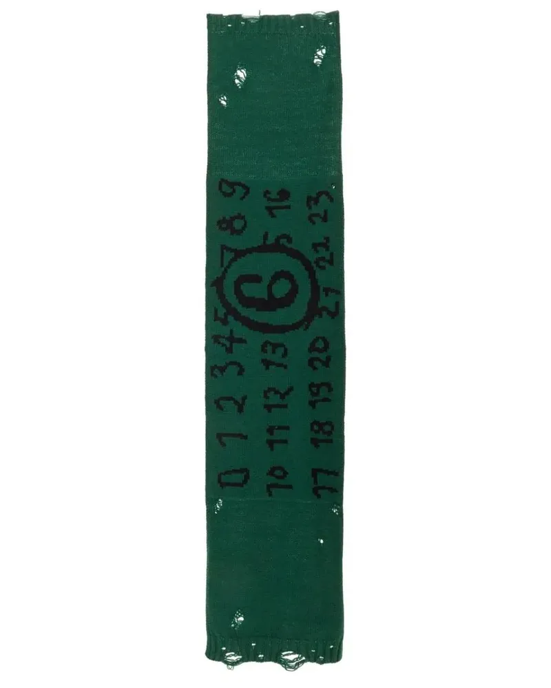 Maison Margiela Tücher & Schals Virgin Wool Scarf grün Grün