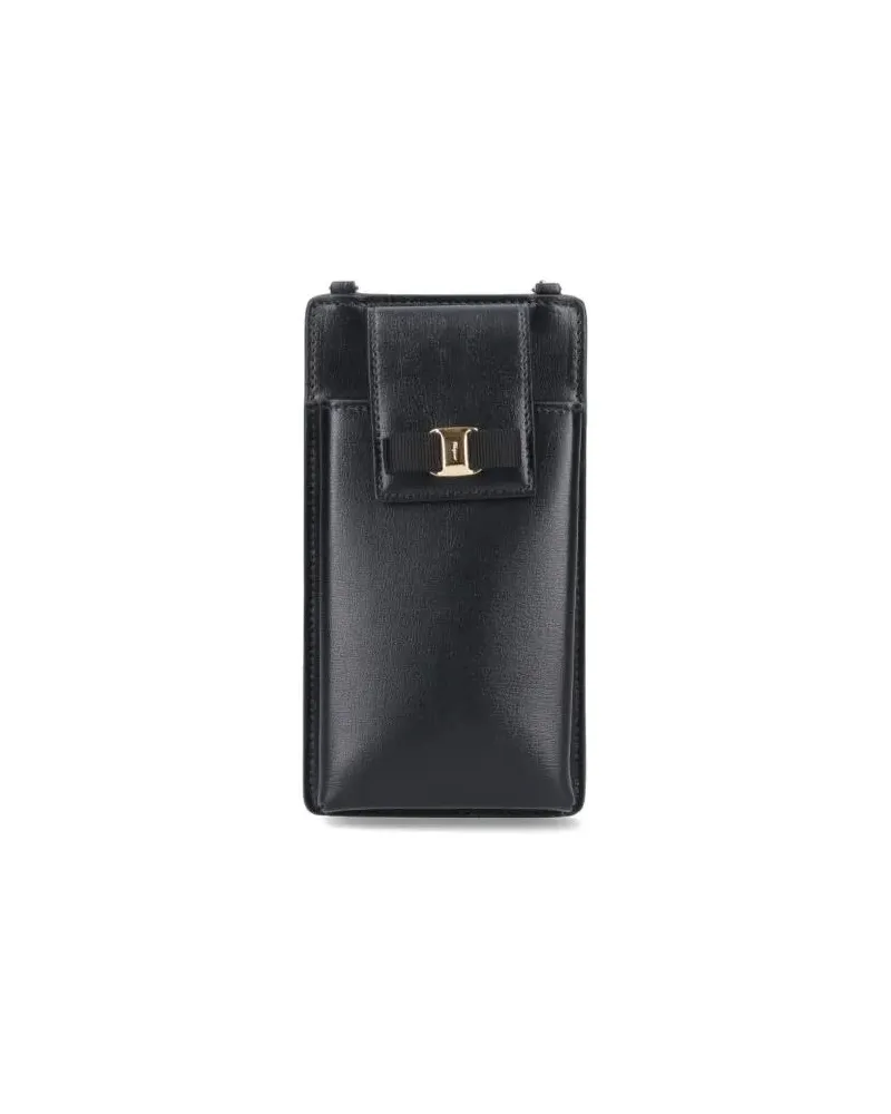 Ferragamo Handyhüllen "Vara" Smartphone Pouch – Black schwarz Schwarz