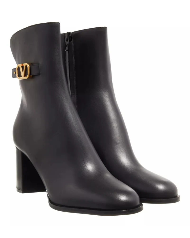 Valentino Garavani Stiefel & Boots Signature Smooth Leather Boots schwarz Schwarz