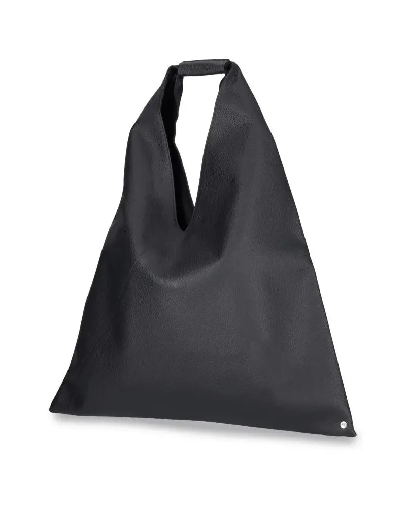 Maison Margiela Hobo Bags "Japanese" Tote Bag, In Black Calfskin schwarz Schwarz