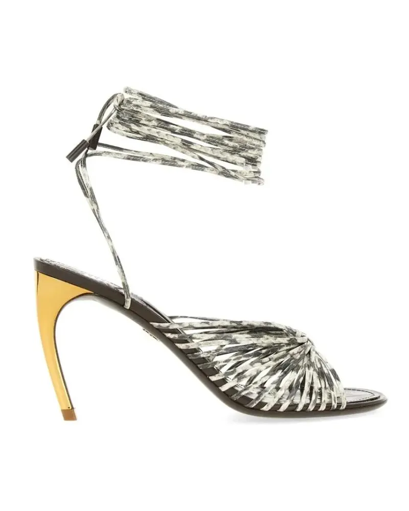 Ferragamo Sandalen Twisted High-Heel Sandals bunt Bunt