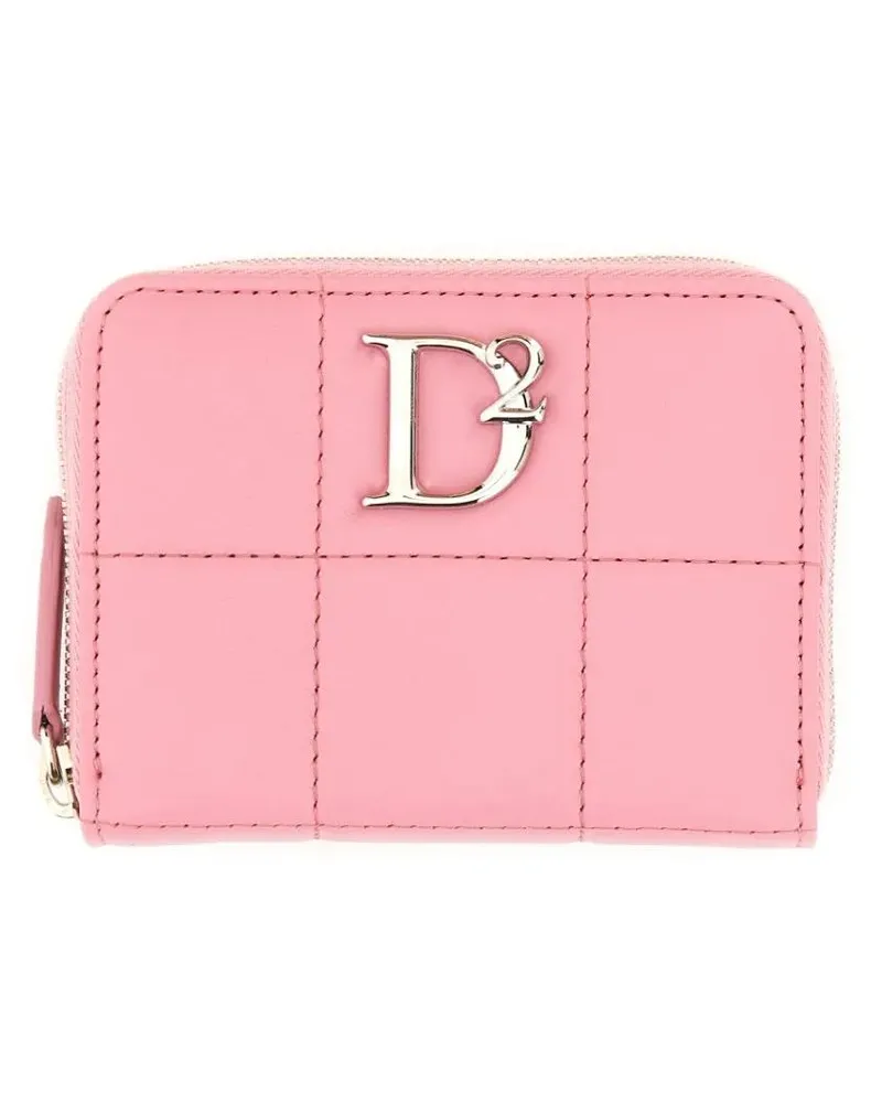 Dsquared2 Portemonnaie Quilted Leather Wallet pink Rosa