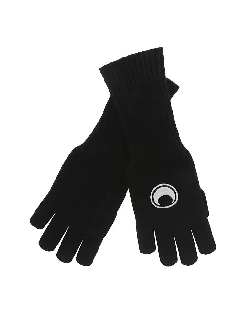 Marine Serre Handschuhe Long Wool Gloves schwarz Schwarz