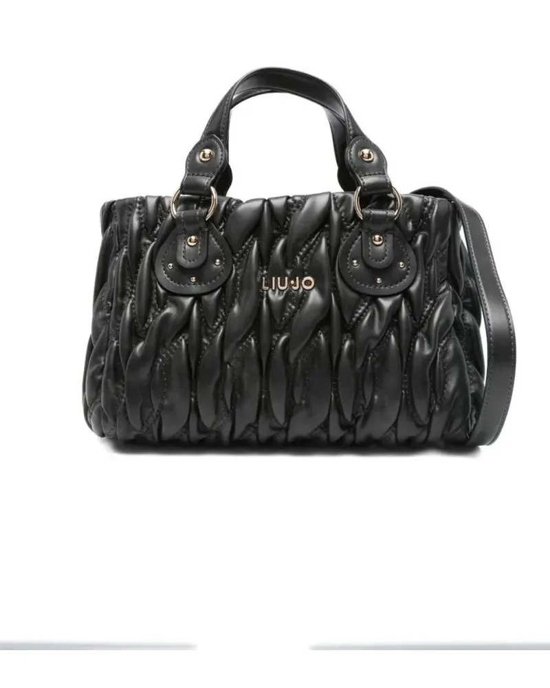 Liu Jo Shopper & Totes Quilted Black Handbag With Gold-Tone Accents schwarz Schwarz