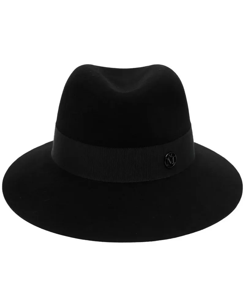 Maison Michel Mützen Black Wool Hat Schwarz