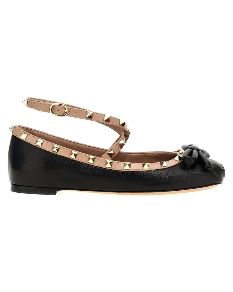 Valentino Garavani Loafer Ballerina Rockstud schwarz Schwarz
