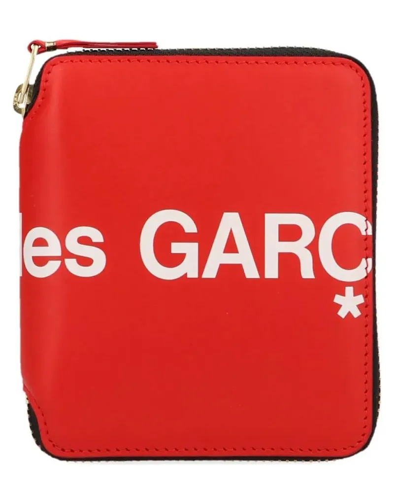 Comme des Garçons Portemonnaie Logo Print Wallet rot Rot