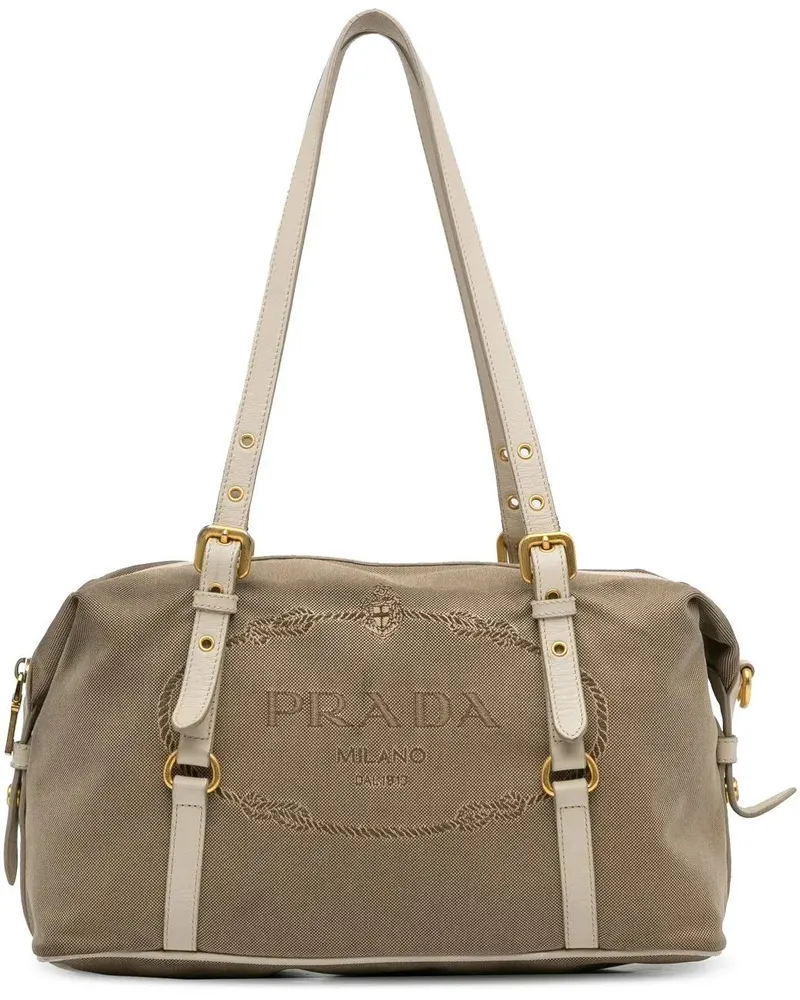 Prada Hobo Bags Canapa Logo Shoulder Bag braun Braun