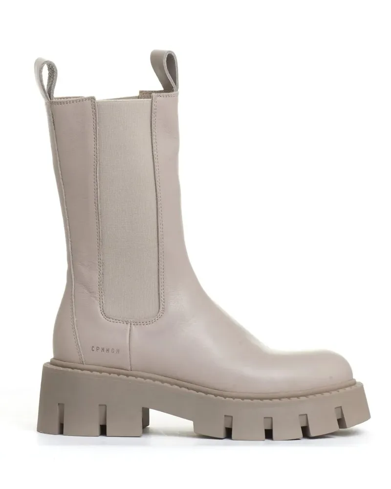 Copenhagen Stiefel Chelsea Boot Tank Bottom Beige Leather beige Beige