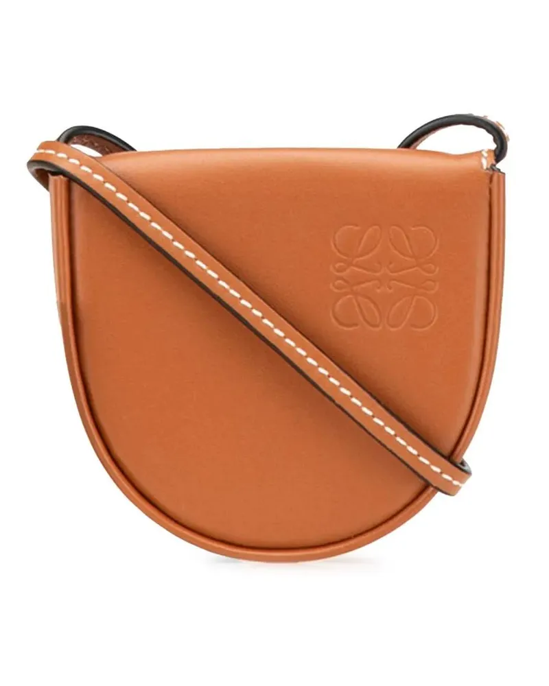 Loewe Hobo Bags Mini Soft Calfskin Heel Pouch braun Braun