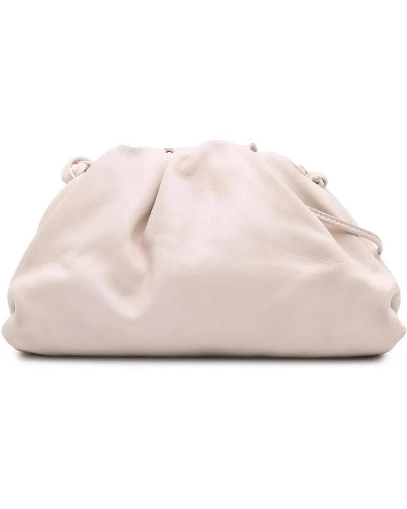 Bottega Veneta Hobo Bags Lambskin The Mini Pouch Crossbody weiß Weiß