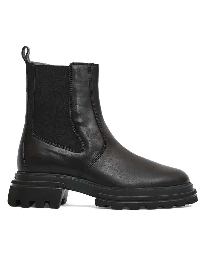 Hogan Stiefel Smooth Leather Chelsea Boots schwarz Schwarz