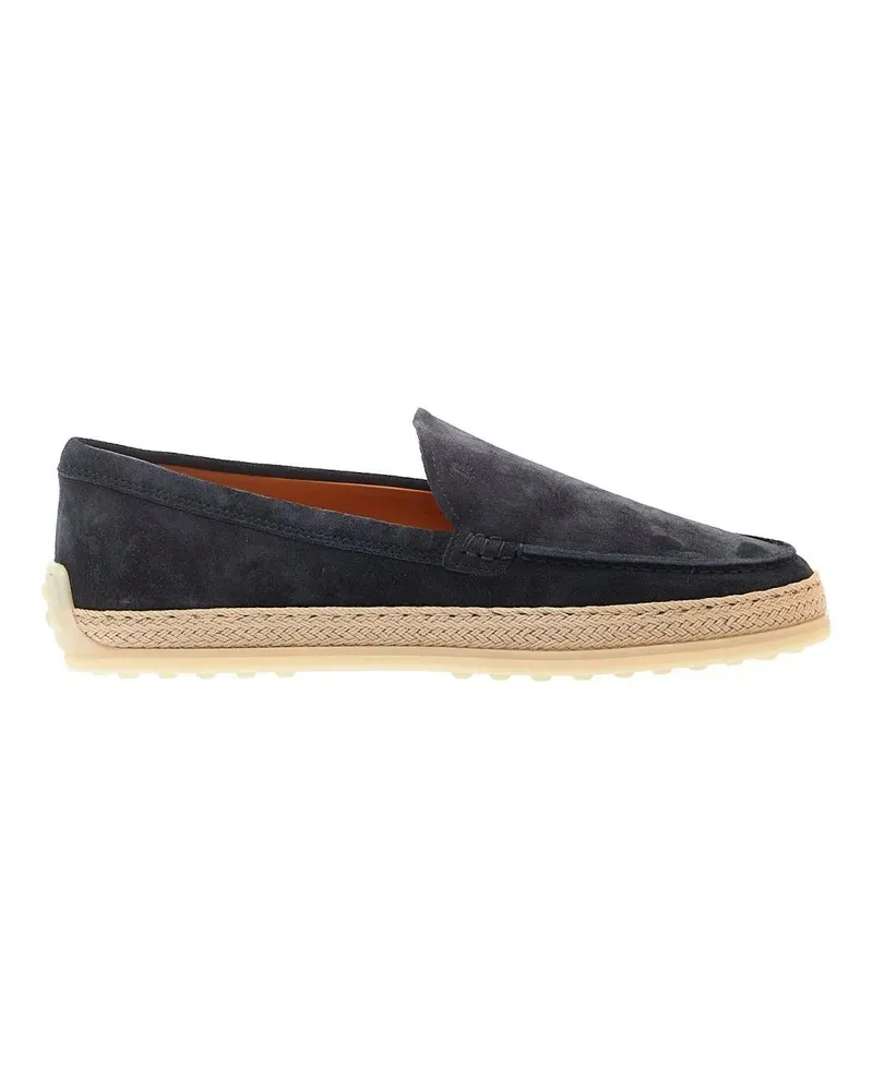 TOD'S Blue Suede Slipper With Rope blau Blau