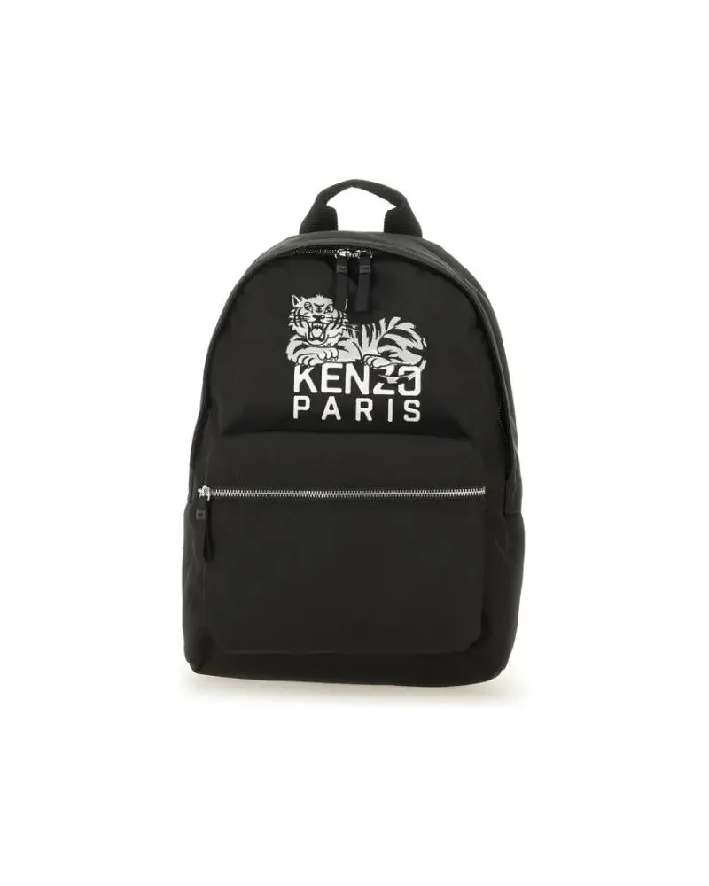 Kenzo Rucksäcke  Happy Tiger Graphic Backpack In Durable Poly schwarz Schwarz