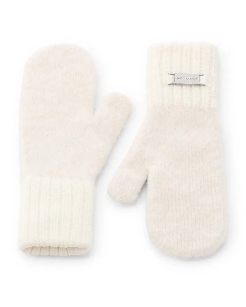 Canada Goose Handschuhe Fäustlinge aus Alpaka creme Creme