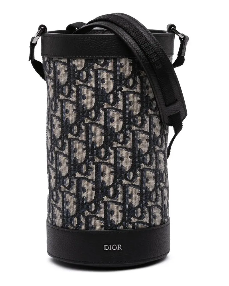 Dior Hobo Bags Oblique Canvas Thermo Bottle Holder blau Blau