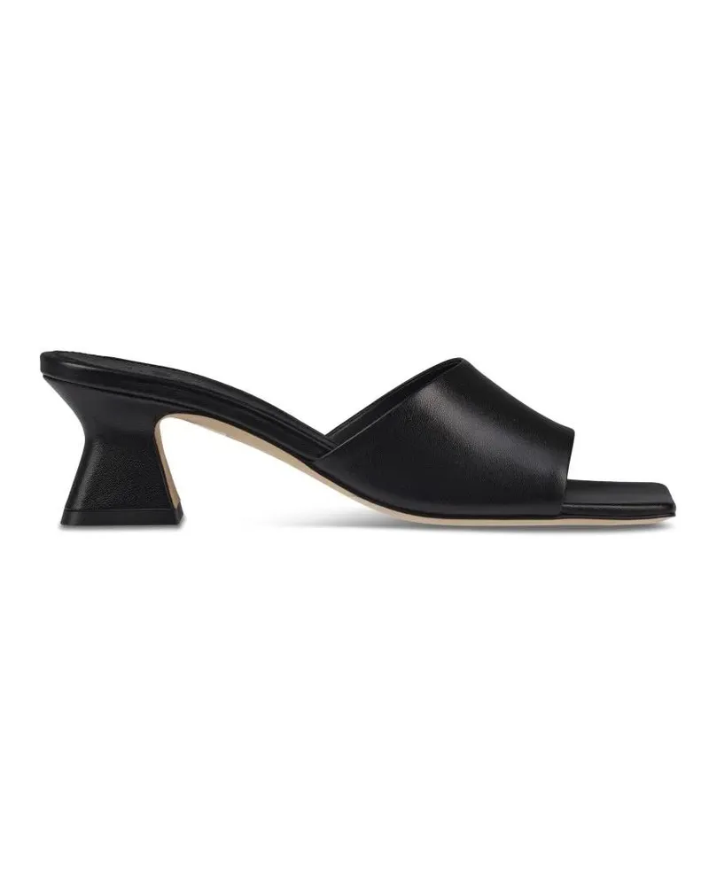 aeyde Sandalen Open-Toe Black Nappa Leather Sandals schwarz Schwarz