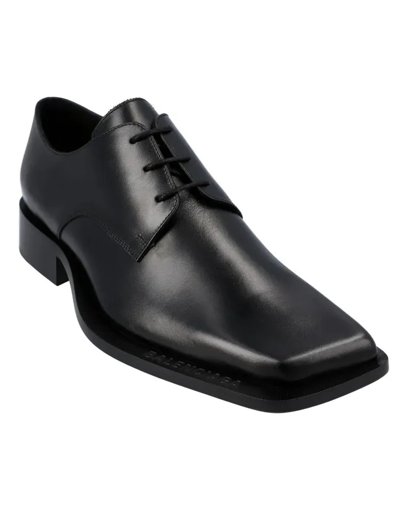 Balenciaga Low-Top Sneaker Leather Cut Derby Shoes Black schwarz Schwarz